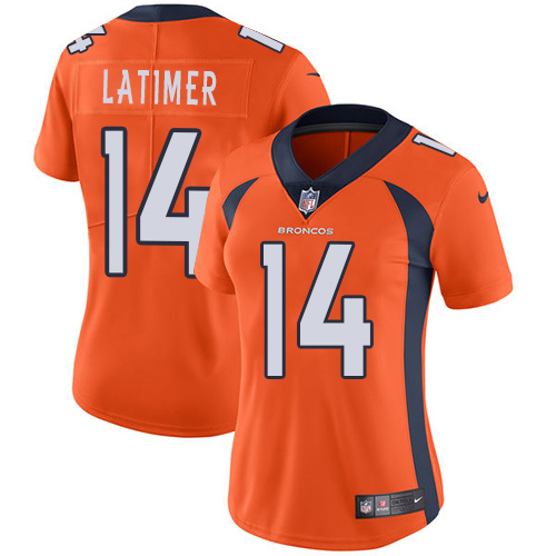 Women's Nike Denver Broncos #14 Cody Latimer Orange Team Color Vapor Untouchable Elite Player NFL Jersey