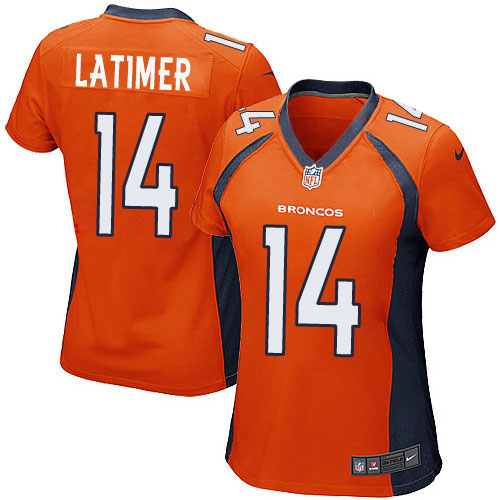 Women's Nike Denver Broncos #14 Cody Latimer Game Orange Team Color NFL Jersey