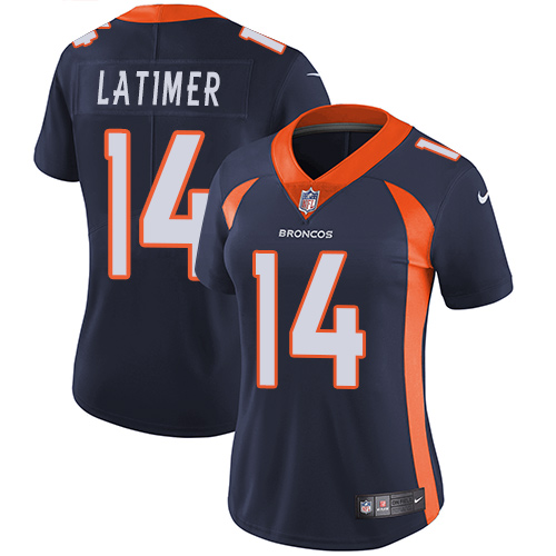 Women's Nike Denver Broncos #14 Cody Latimer Navy Blue Alternate Vapor Untouchable Elite Player NFL Jersey