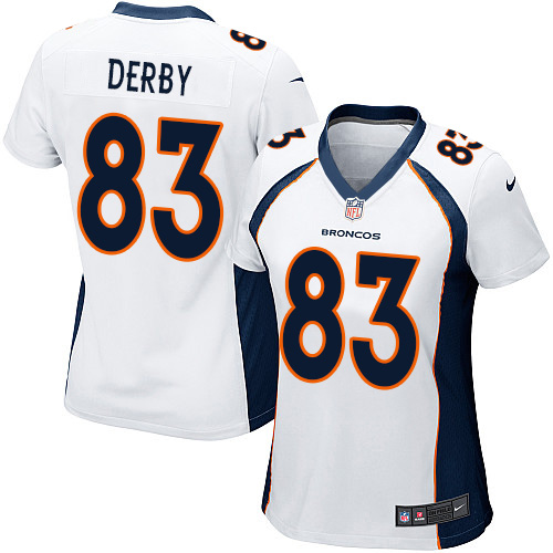 Women's Nike Denver Broncos #83 A.J. Derby Game White NFL Jersey