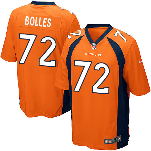 Men's Nike Denver Broncos #72 Garett Bolles Game Orange Team Color NFL Jersey