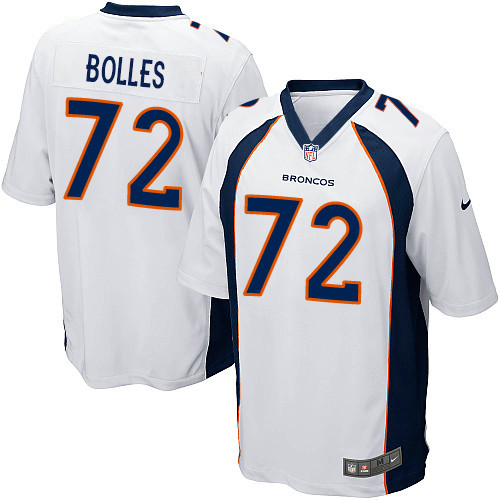 Men's Nike Denver Broncos #72 Garett Bolles Game White NFL Jersey