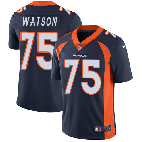 Youth Nike Denver Broncos #75 Menelik Watson Navy Blue Alternate Vapor Untouchable Elite Player NFL Jersey