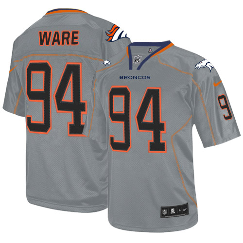Men's Nike Denver Broncos #94 DeMarcus Ware Elite Lights Out Grey NFL Jersey