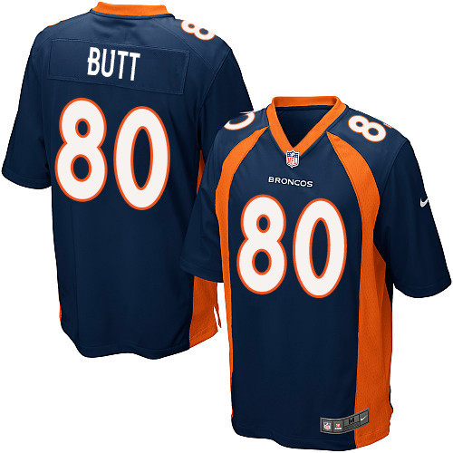 Men's Nike Denver Broncos #80 Jake Butt Game Navy Blue Alternate NFL Jersey