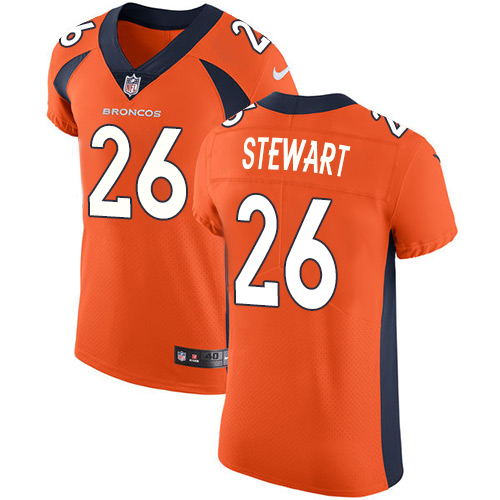 Men's Nike Denver Broncos #26 Darian Stewart Orange Team Color Vapor Untouchable Elite Player NFL Jersey
