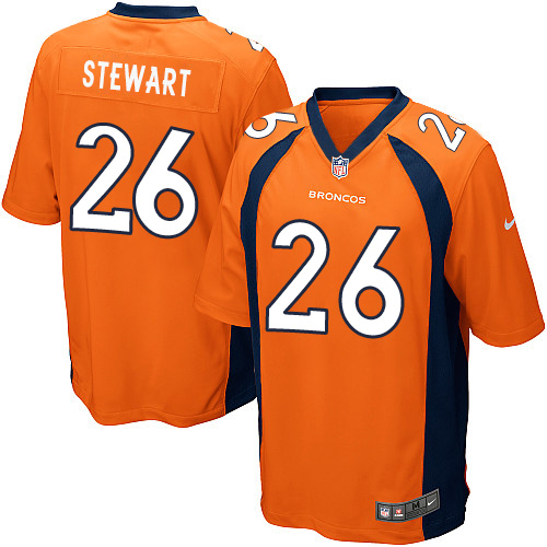 Men's Nike Denver Broncos #26 Darian Stewart Game Orange Team Color NFL Jersey