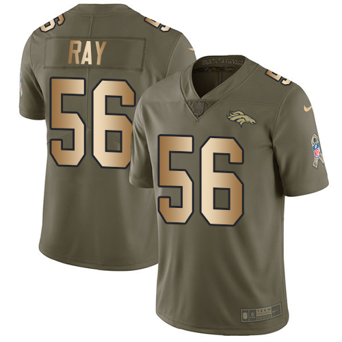 Men's Nike Denver Broncos #56 Shane Ray Limited Olive/Gold 2017 Salute to Service NFL Jersey