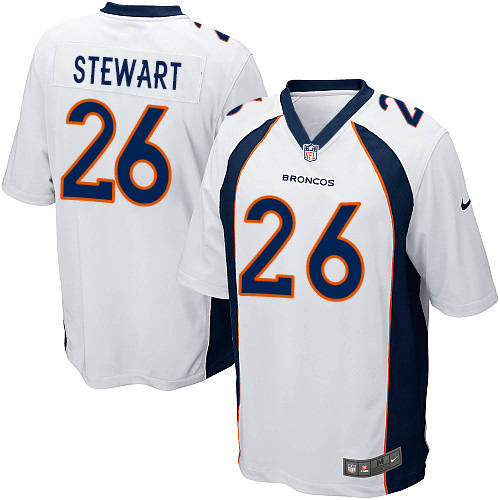 Men's Nike Denver Broncos #26 Darian Stewart Game White NFL Jersey