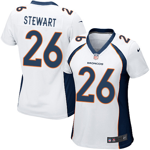 Women's Nike Denver Broncos #26 Darian Stewart Game White NFL Jersey