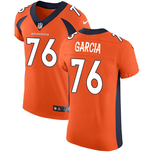 Men's Nike Denver Broncos #76 Max Garcia Orange Team Color Vapor Untouchable Elite Player NFL Jersey