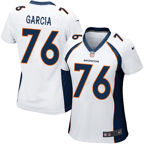 Women's Nike Denver Broncos #76 Max Garcia Game White NFL Jersey