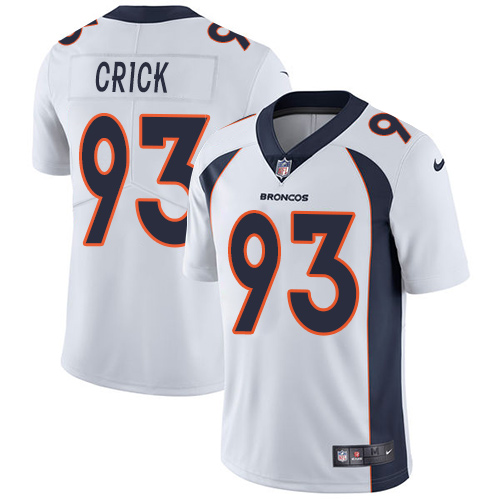 Men's Nike Denver Broncos #93 Jared Crick White Vapor Untouchable Limited Player NFL Jersey