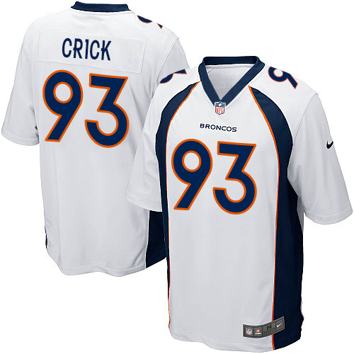 Men's Nike Denver Broncos #93 Jared Crick Game White NFL Jersey