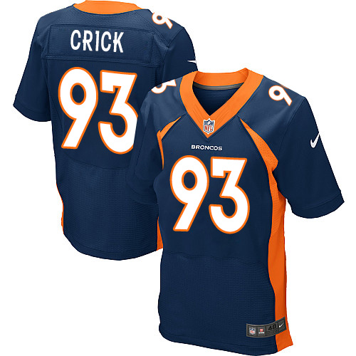 Men's Nike Denver Broncos #93 Jared Crick Elite Navy Blue Alternate NFL Jersey