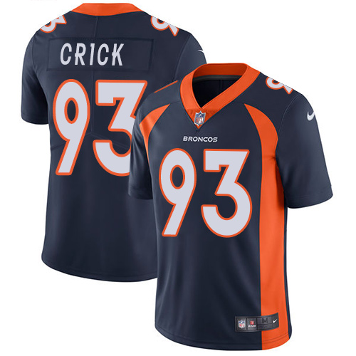 Men's Nike Denver Broncos #93 Jared Crick Navy Blue Alternate Vapor Untouchable Limited Player NFL Jersey