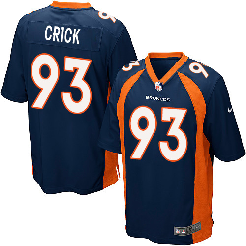 Men's Nike Denver Broncos #93 Jared Crick Game Navy Blue Alternate NFL Jersey