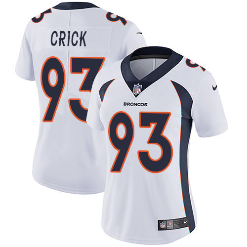 Women's Nike Denver Broncos #93 Jared Crick White Vapor Untouchable Elite Player NFL Jersey