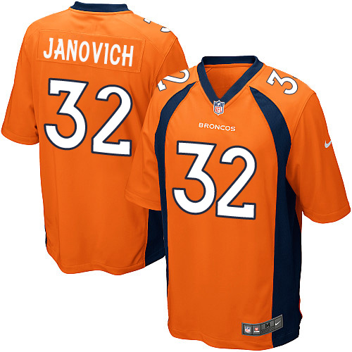 Men's Nike Denver Broncos #32 Andy Janovich Game Orange Team Color NFL Jersey