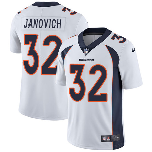 Men's Nike Denver Broncos #32 Andy Janovich White Vapor Untouchable Limited Player NFL Jersey
