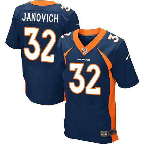 Men's Nike Denver Broncos #32 Andy Janovich Elite Navy Blue Alternate NFL Jersey