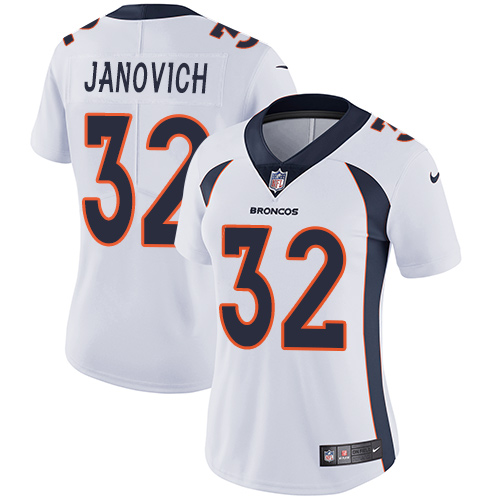 Women's Nike Denver Broncos #32 Andy Janovich White Vapor Untouchable Elite Player NFL Jersey