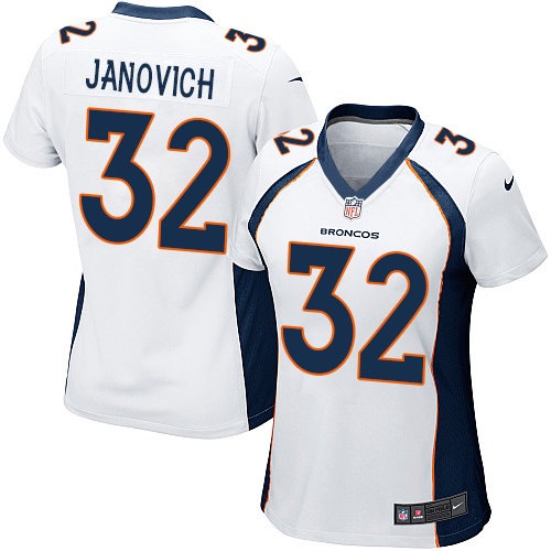 Women's Nike Denver Broncos #32 Andy Janovich Game White NFL Jersey