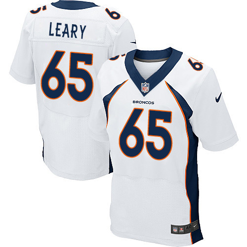 Men's Nike Denver Broncos #65 Ronald Leary Elite White NFL Jersey