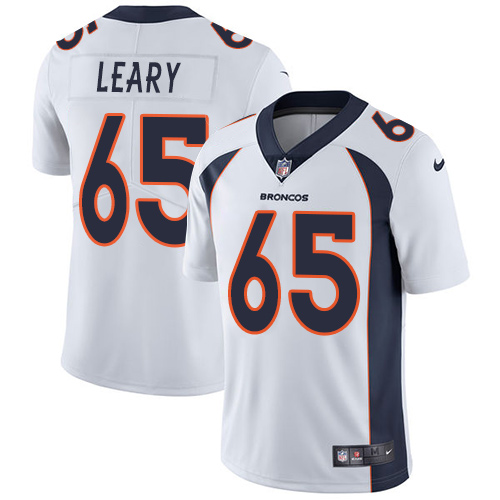 Men's Nike Denver Broncos #65 Ronald Leary White Vapor Untouchable Limited Player NFL Jersey