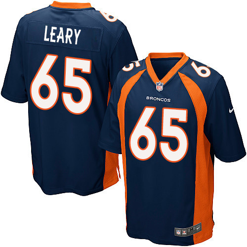 Men's Nike Denver Broncos #65 Ronald Leary Game Navy Blue Alternate NFL Jersey