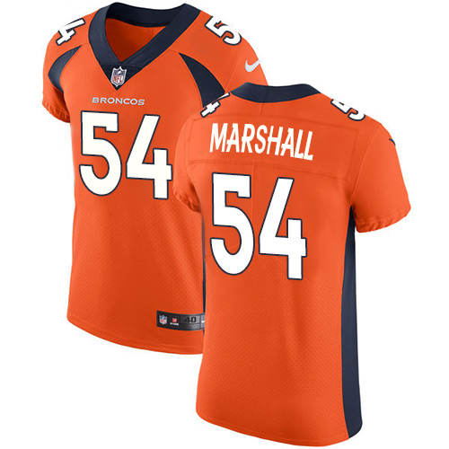 Men's Nike Denver Broncos #54 Brandon Marshall Orange Team Color Vapor Untouchable Elite Player NFL Jersey