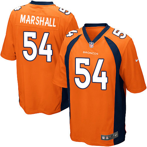 Men's Nike Denver Broncos #54 Brandon Marshall Game Orange Team Color NFL Jersey
