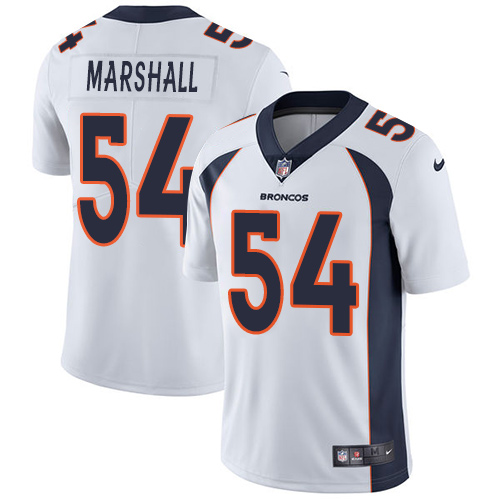 Men's Nike Denver Broncos #54 Brandon Marshall White Vapor Untouchable Limited Player NFL Jersey