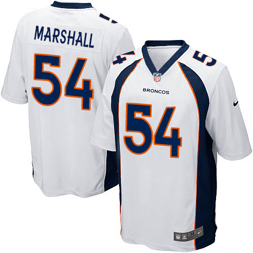 Men's Nike Denver Broncos #54 Brandon Marshall Game White NFL Jersey