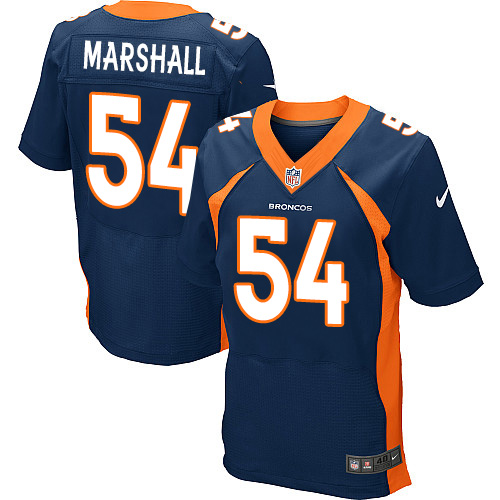 Men's Nike Denver Broncos #54 Brandon Marshall Elite Navy Blue Alternate NFL Jersey