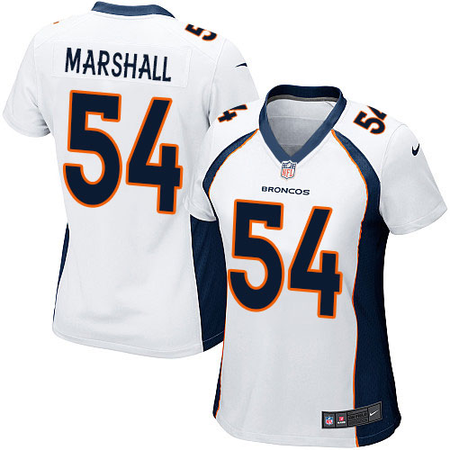Women's Nike Denver Broncos #54 Brandon Marshall Game White NFL Jersey