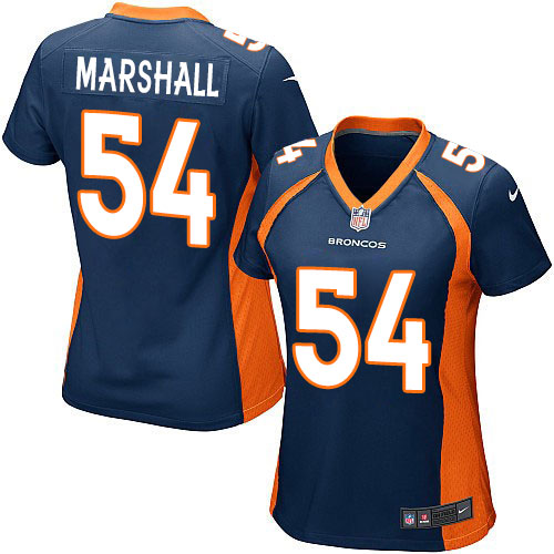 Women's Nike Denver Broncos #54 Brandon Marshall Game Navy Blue Alternate NFL Jersey