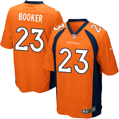 Men's Nike Denver Broncos #23 Devontae Booker Game Orange Team Color NFL Jersey