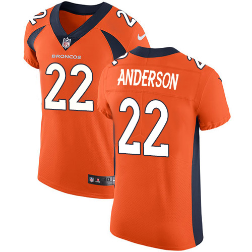Men's Nike Denver Broncos #22 C.J. Anderson Orange Team Color Vapor Untouchable Elite Player NFL Jersey