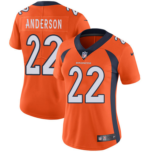 Women's Nike Denver Broncos #22 C.J. Anderson Orange Team Color Vapor Untouchable Elite Player NFL Jersey