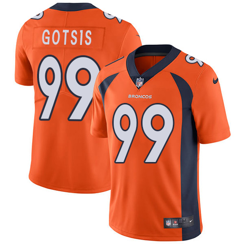 Men's Nike Denver Broncos #99 Adam Gotsis Orange Team Color Vapor Untouchable Limited Player NFL Jersey