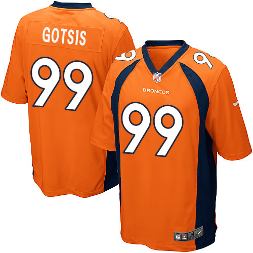Men's Nike Denver Broncos #99 Adam Gotsis Game Orange Team Color NFL Jersey
