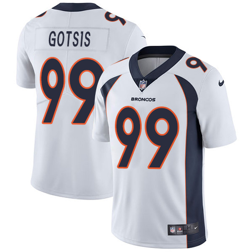 Men's Nike Denver Broncos #99 Adam Gotsis White Vapor Untouchable Limited Player NFL Jersey