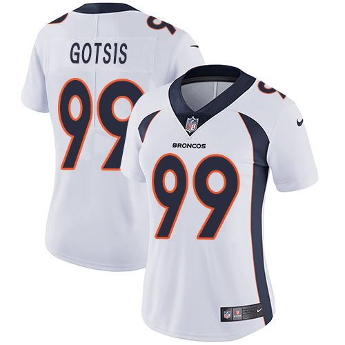 Women's Nike Denver Broncos #99 Adam Gotsis White Vapor Untouchable Elite Player NFL Jersey