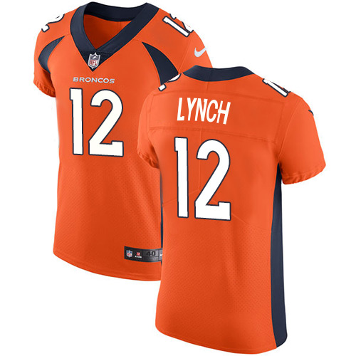 Men's Nike Denver Broncos #12 Paxton Lynch Orange Team Color Vapor Untouchable Elite Player NFL Jersey