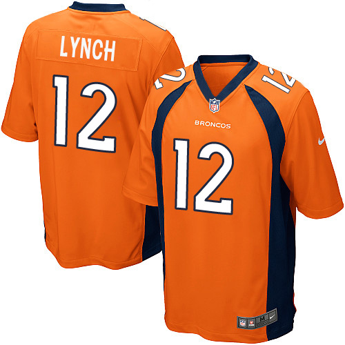 Men's Nike Denver Broncos #12 Paxton Lynch Game Orange Team Color NFL Jersey