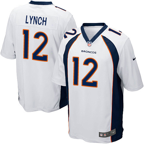 Men's Nike Denver Broncos #12 Paxton Lynch Game White NFL Jersey