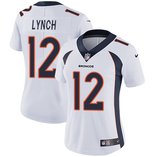 Women's Nike Denver Broncos #12 Paxton Lynch White Vapor Untouchable Elite Player NFL Jersey