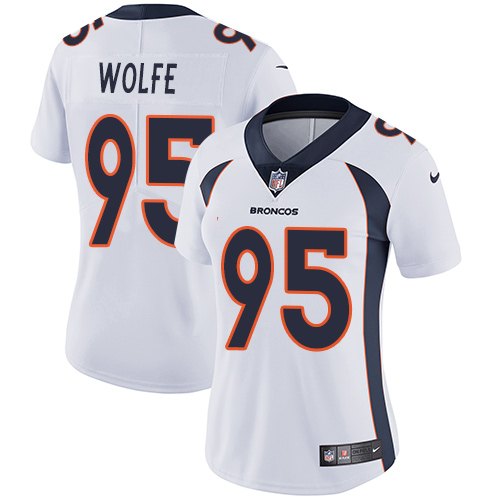 Women's Nike Denver Broncos #95 Derek Wolfe White Vapor Untouchable Elite Player NFL Jersey