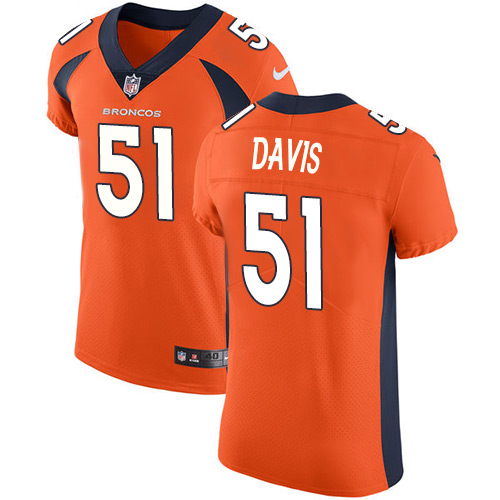 Men's Nike Denver Broncos #51 Todd Davis Orange Team Color Vapor Untouchable Elite Player NFL Jersey
